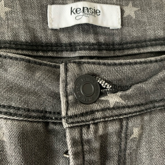 Kensie Starry Cropped Grey Mid Rise Jeans SIZE 6 - Picture 4 of 10